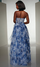 Alyce Paris 62041 - Floral Corset Ballgown with Slit - view 4