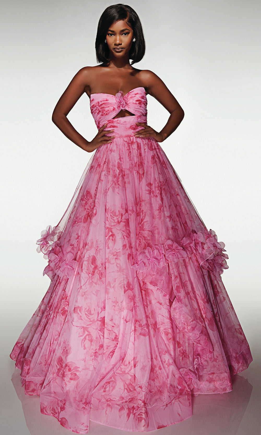 Alyce Paris 62042 - Floral Ball Gown with 3D Details - designer prom dress at Silhouette Dresses