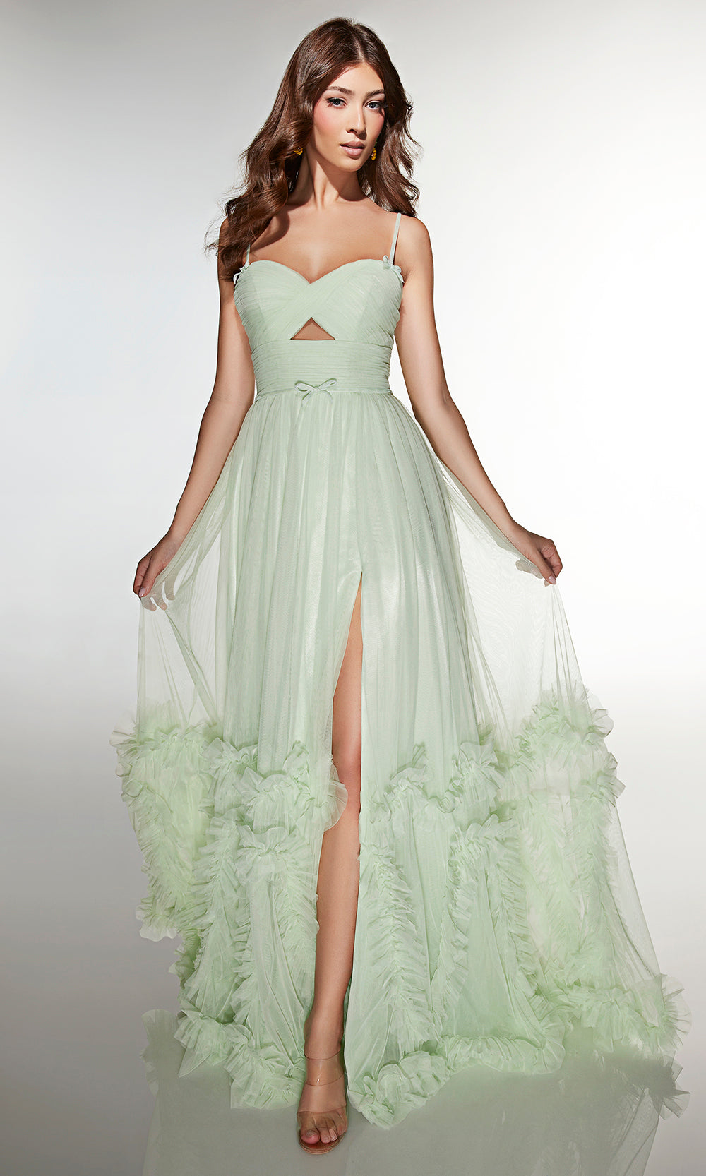 Alyce Paris 62043 - Romantic tulle ballgown with ruffle skirt - designer prom dress at Silhouette Dresses