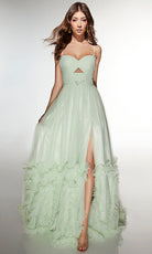 Alyce Paris 62043 - Romantic tulle ballgown with ruffle skirt - back view