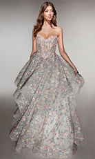 Alyce Paris 62048 - Floral Corset Ball Gown - view 6
