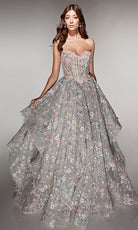 Alyce Paris 62048 - Floral Corset Ball Gown - back view