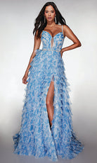 Alyce Paris 62052 - Ruffled Tiered Skirt Corset Gown - view 5