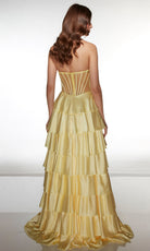 Alyce Paris 62056 - Tiered Ruffle Gown with Structured Bodice - detail view