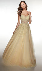 Alyce Paris 62061 - Floral Corset Ball Gown - back view