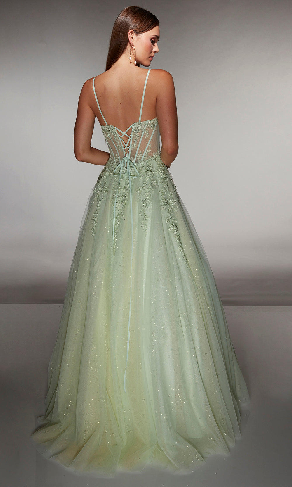 Alyce Paris 62061 - Floral Corset Ball Gown - view 7