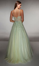 Alyce Paris 62061 - Floral Corset Ball Gown - view 7
