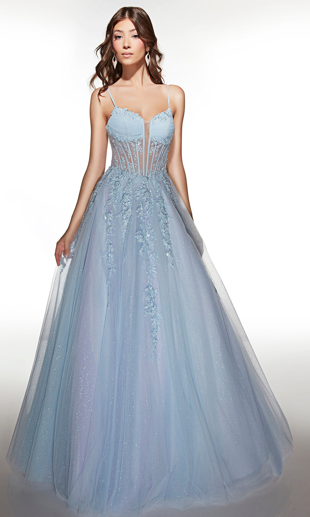 Alyce Paris 62061 - Floral Corset Ball Gown - view 4
