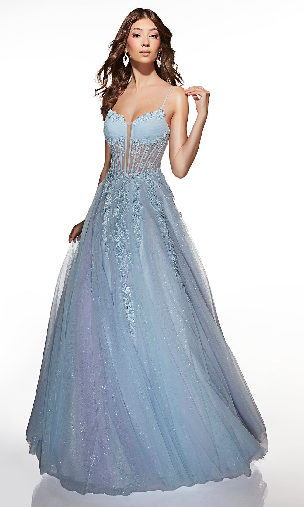 Alyce Paris 62061 - Floral Corset Ball Gown - view 5