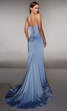 Alyce Paris 62062 - Strapless Sequin Bodice Gown with High Slit - detail view
