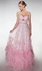 Alyce Paris 62063 - Tiered Ruffle Ballgown - back view