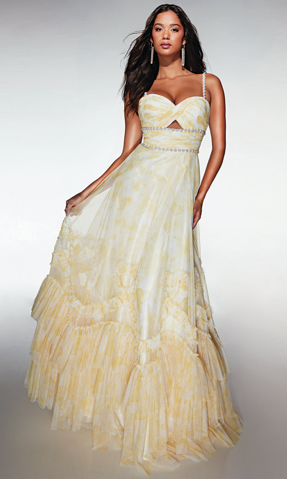 Alyce Paris 62063 - Tiered Ruffle Ballgown - detail view