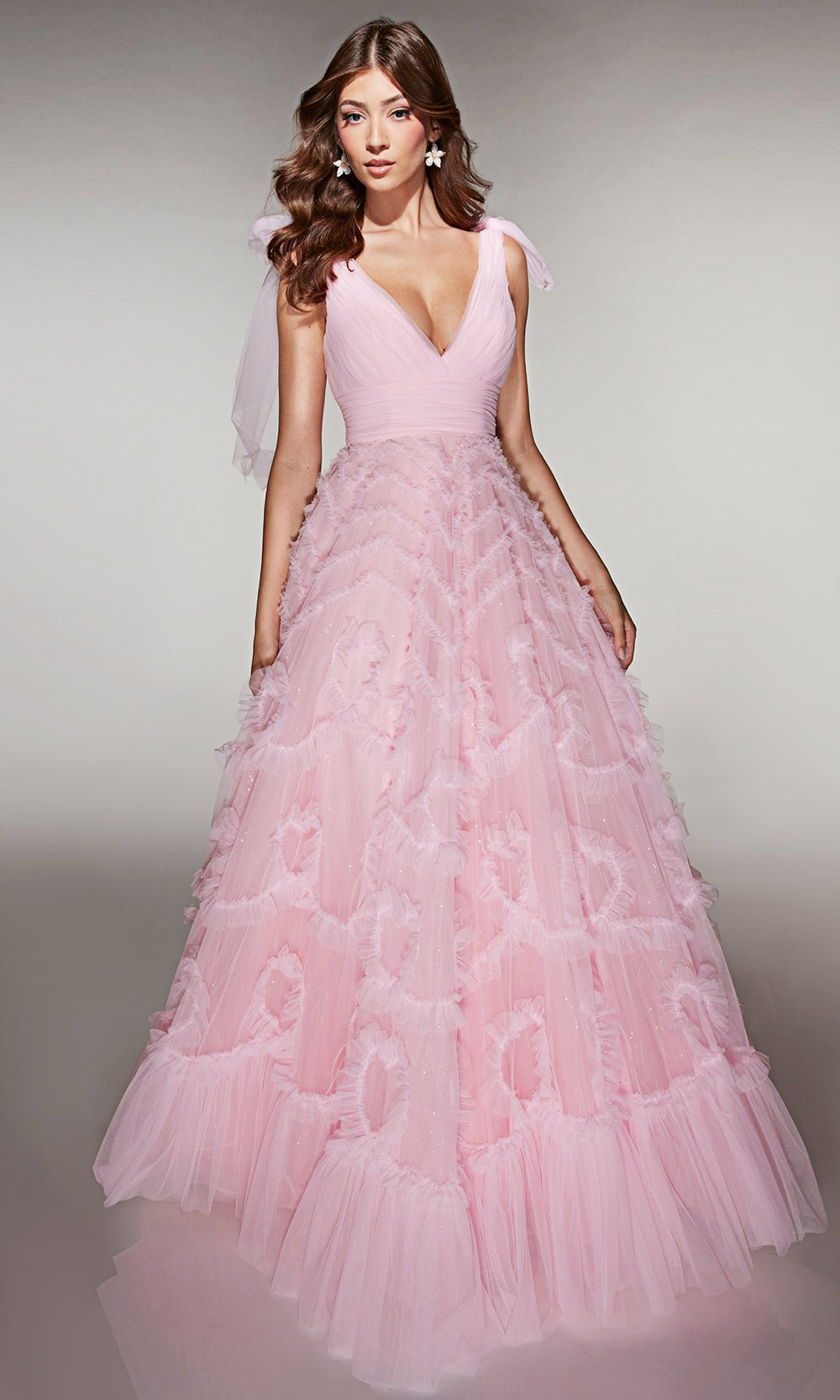 Alyce Paris 62079 - Textured Tulle A-Line Gown - view 7