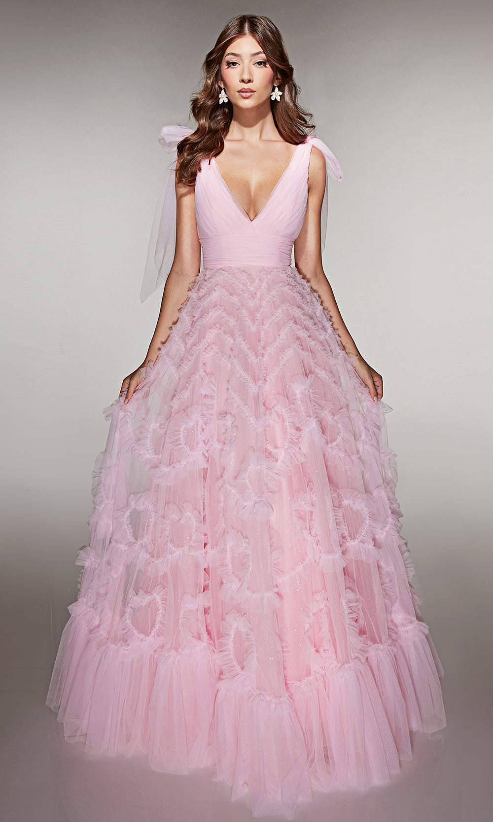 Alyce Paris 62079 - Textured Tulle A-Line Gown - view 8