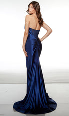 Alyce Paris 62084 - Strapless Corset Gown with Slit - view 4