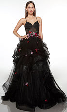 Alyce Paris 62108 - Floral Applique Tiered Ball Gown - designer ball gown at Silhouette Dresses