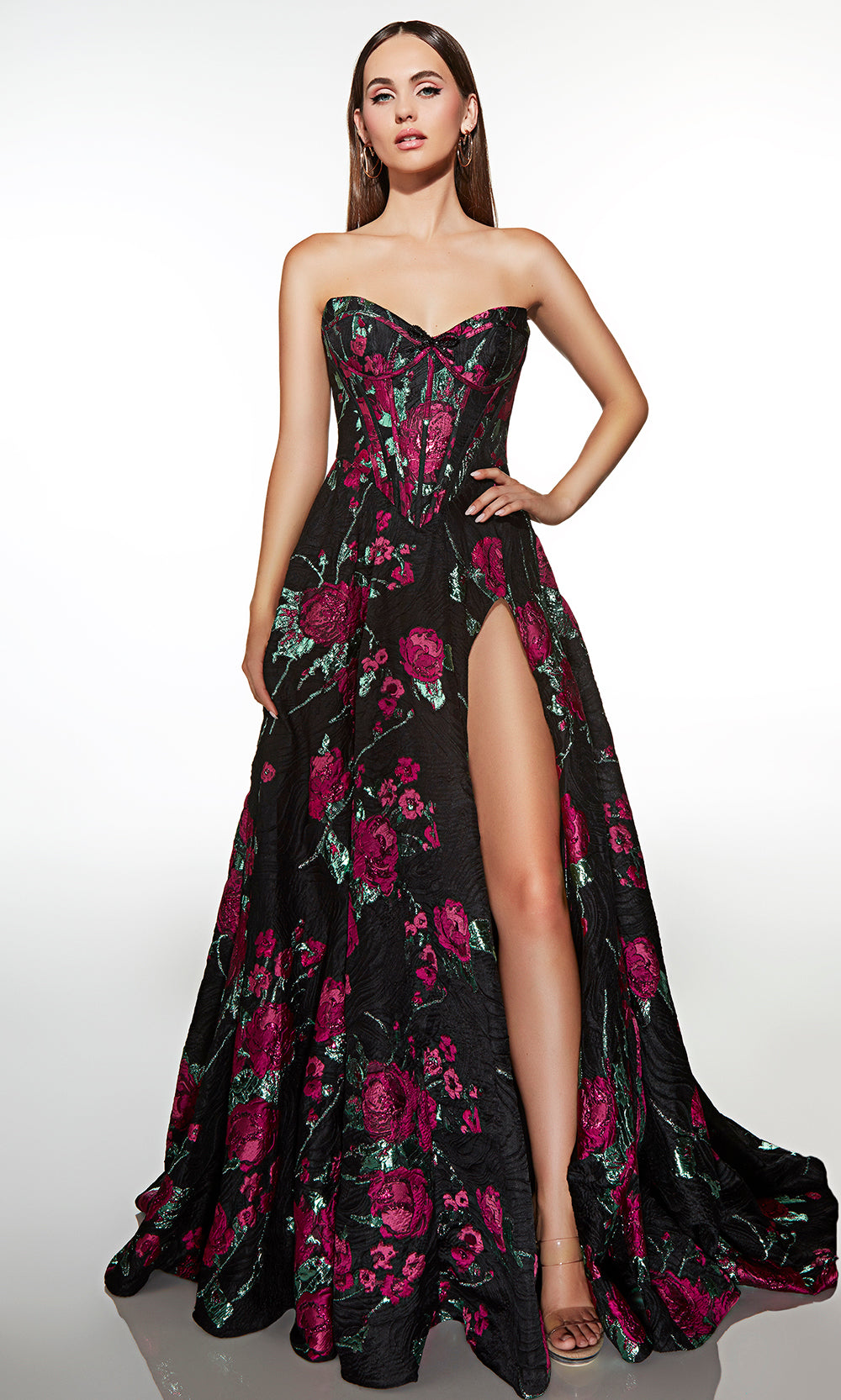 Alyce Paris 62109 - Sweetheart Neck A-Line Slit Gown - designer prom dress at Silhouette Dresses