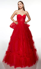 Alyce Paris 62119 - Strapless Tulle Ball Gown with Back Bow - designer ball gown at Silhouette Dresses
