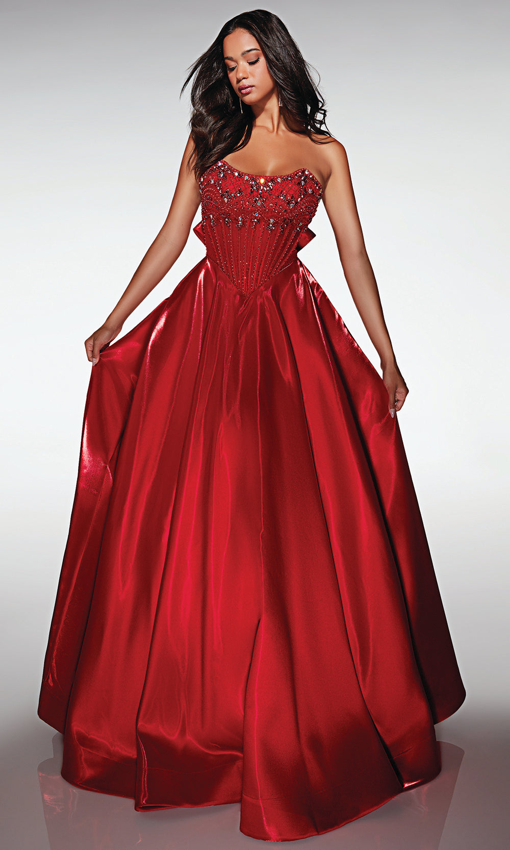 Alyce Paris 62134 - Strapless Ball Gown with Beaded Corset - designer ball gown at Silhouette Dresses