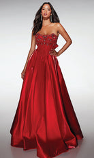 Alyce Paris 62134 - Strapless Ball Gown with Beaded Corset - back view