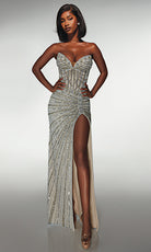 Alyce Paris 62167 - Strapless Beaded Sheath Gown - designer prom dress at Silhouette Dresses