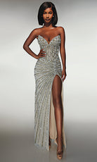 Alyce Paris 62167 - Strapless Beaded Sheath Gown - back view