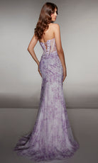 Alyce Paris 62176 - Corset Slit Printed Evening Gown - view 11