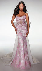 Alyce Paris 62187 - Beaded Corset Mermaid Gown - back view