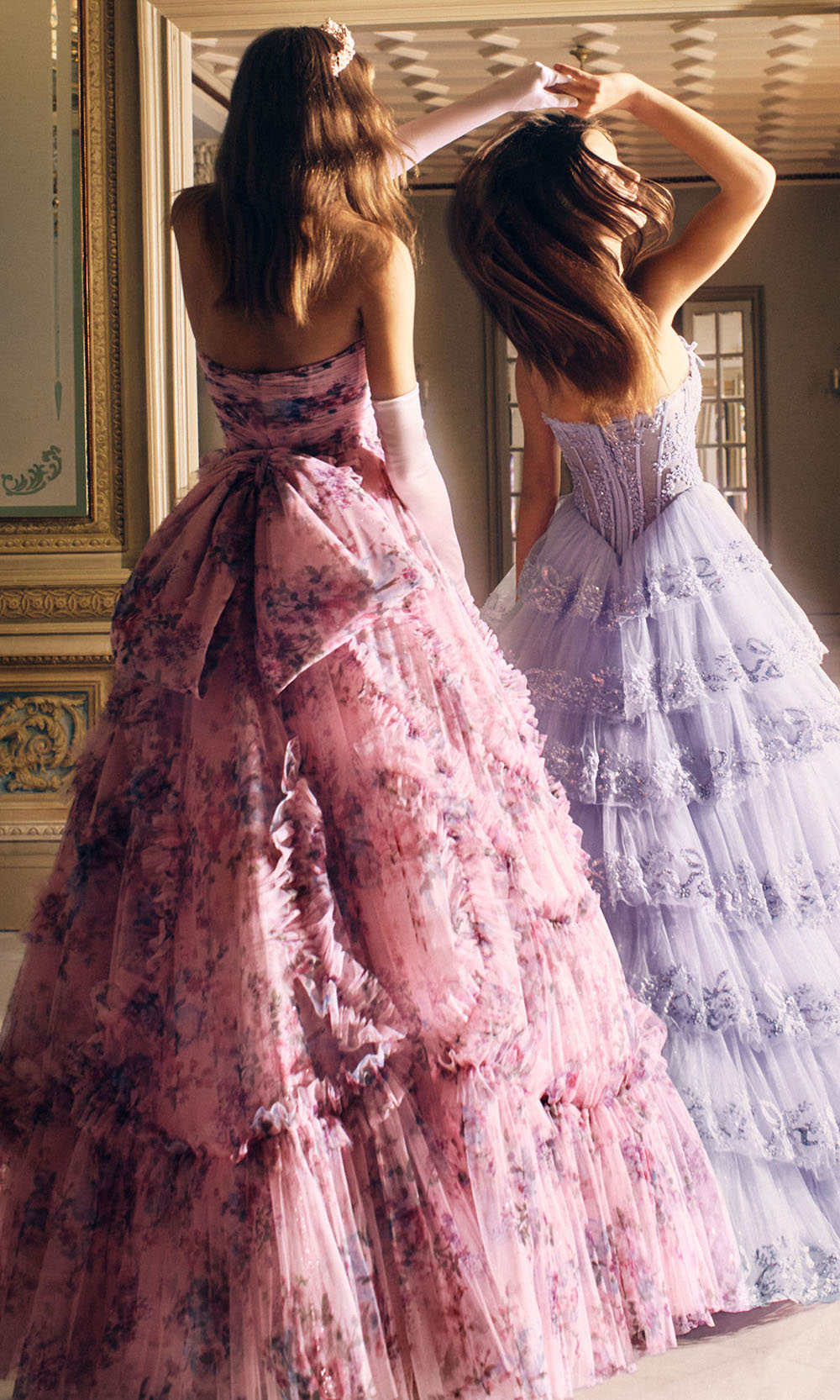 Alyce Paris 62191 - Tiered Ball Gown with Beaded Corset - view 9