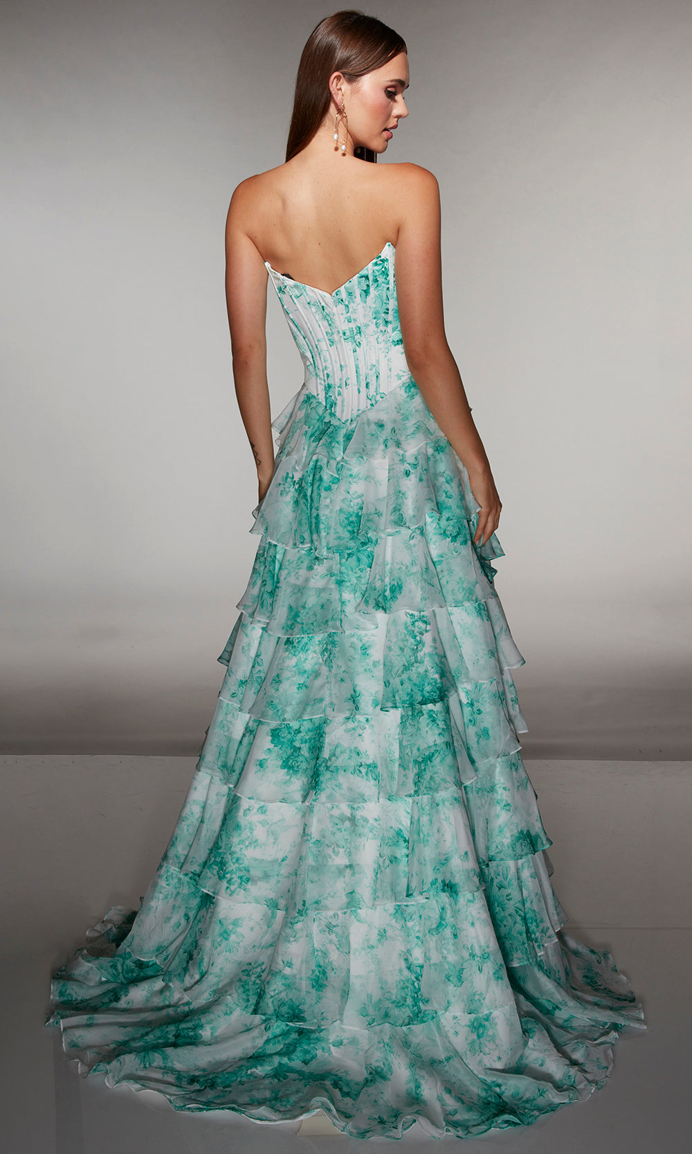 Alyce Paris 62192 - Strapless Corset Gown with Ruffle Skirt - view 7