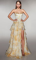 Alyce Paris 62192 - Strapless Corset Gown with Ruffle Skirt - view 8