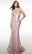 Alyce Paris 62197 - Floral Corset Fit and Flare Gown - designer prom dress at Silhouette Dresses