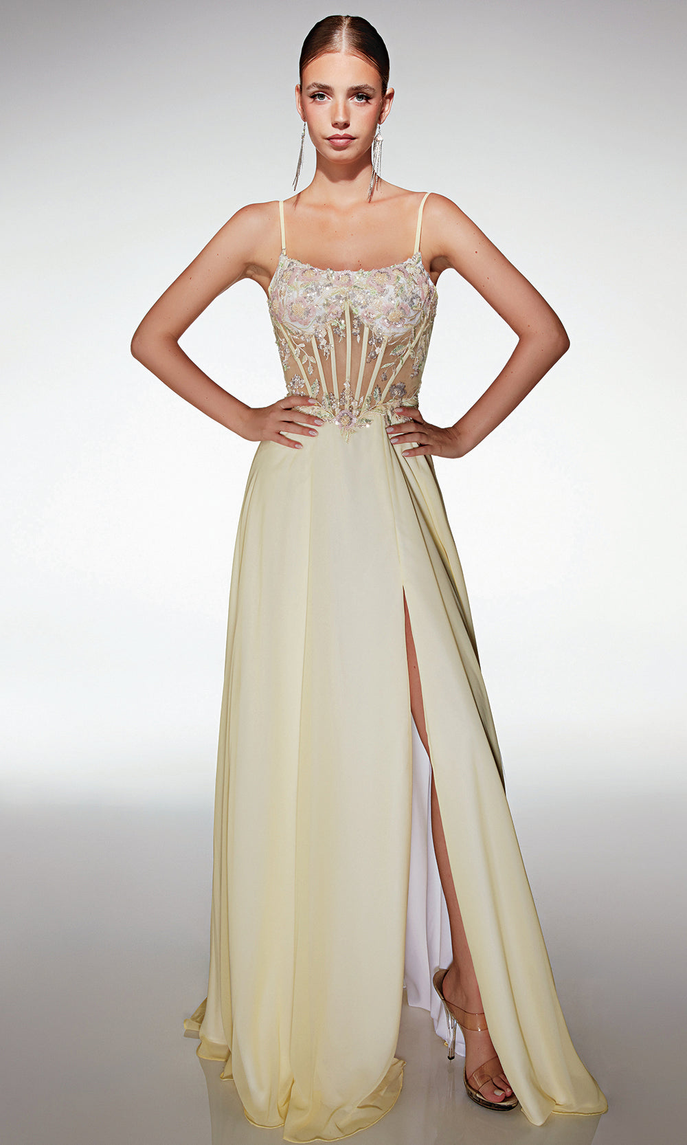 Alyce Paris 62198 - Embellished Bodice A Line Gown - designer prom dress at Silhouette Dresses