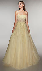 Alyce Paris 62203 - Floral Corset Glitter Ball Gown - designer prom dress at Silhouette Dresses