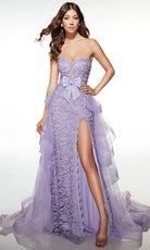 Alyce Paris 62206 - Strapless Applique Gown with Overskirt - back view