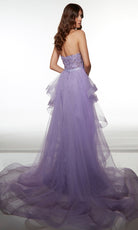 Alyce Paris 62206 - Strapless Applique Gown with Overskirt - detail view