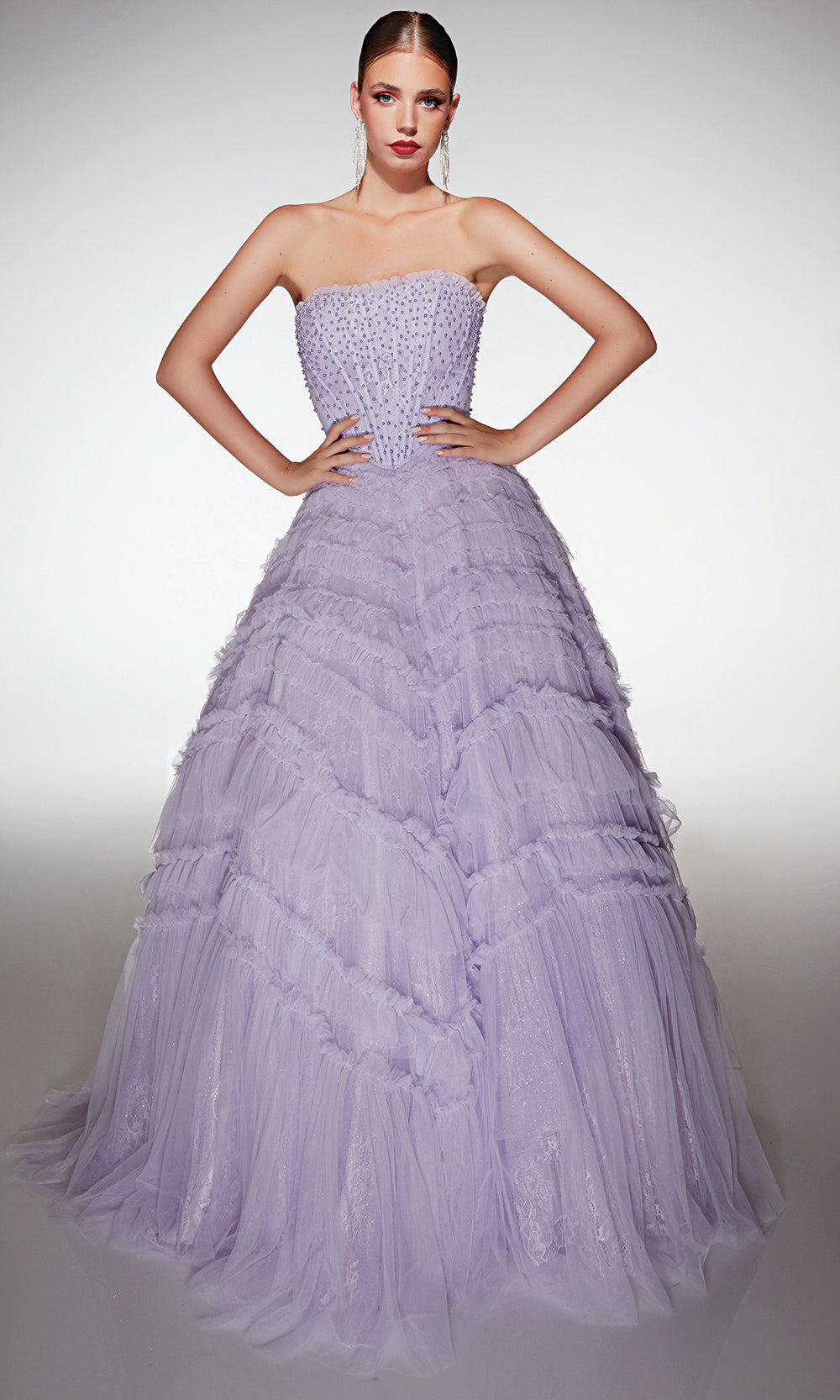 Alyce Paris 62208 - Strapless Beaded Ball Gown - designer prom dress at Silhouette Dresses