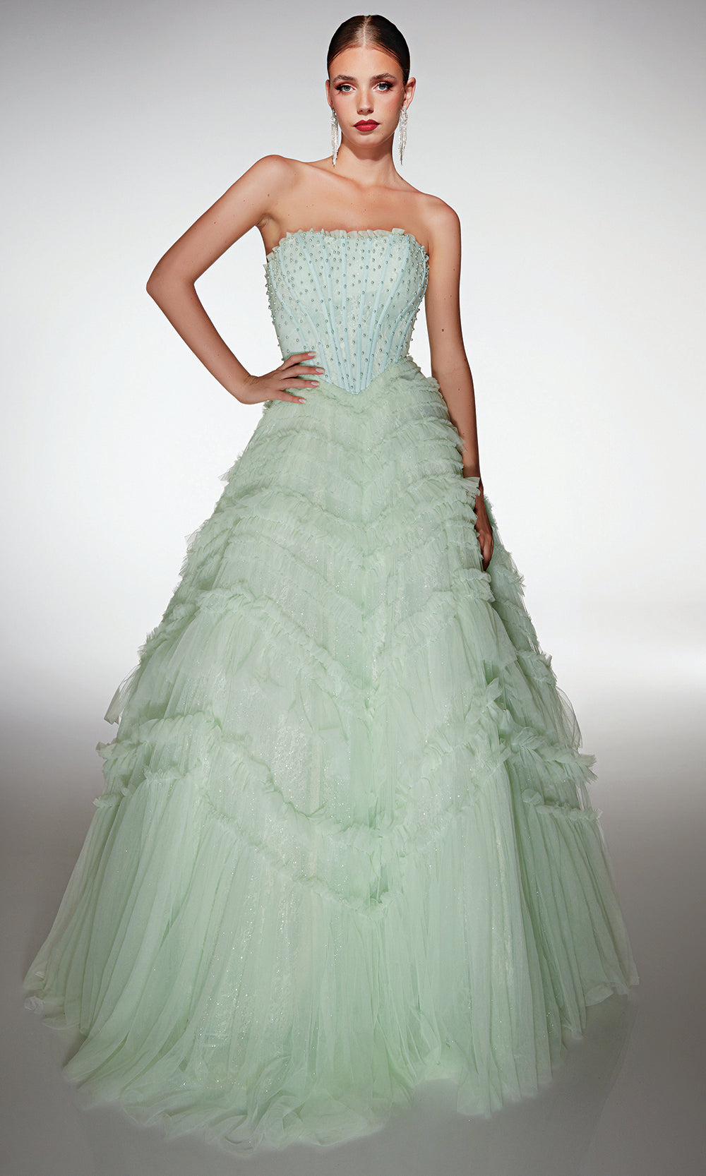 Alyce Paris 62208 - Strapless Beaded Ball Gown - back view
