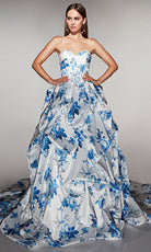 Alyce Paris 62213 - Floral Printed Satin Ball Gown - designer prom dress at Silhouette Dresses