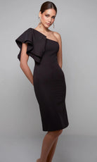 Alyce Paris 70005 - One Shoulder Knee Length Dress - view 12