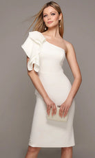 Alyce Paris 70005 - One Shoulder Knee Length Dress - view 5