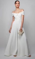Alyce Paris 70013 - Off Shoulder Twist Front Formal Jumpsuit - back view