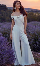 Alyce Paris 70013 - Off Shoulder Twist Front Formal Jumpsuit - detail view