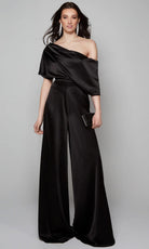 Alyce Paris 70019 - Draped Asymmetrical Evening Jumpsuit - designer evening gown at Silhouette Dresses