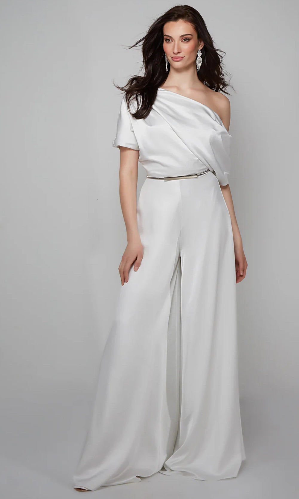 Alyce Paris 70019 - Draped Asymmetrical Evening Jumpsuit - view 6