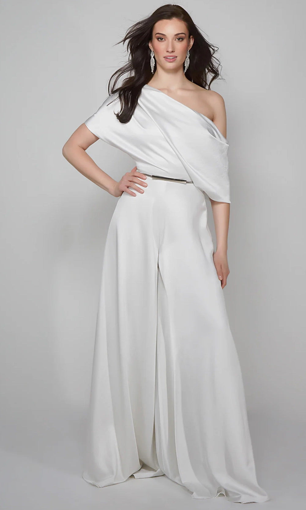 Alyce Paris 70019 - Draped Asymmetrical Evening Jumpsuit - view 8