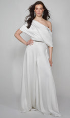 Alyce Paris 70019 - Draped Asymmetrical Evening Jumpsuit - view 8