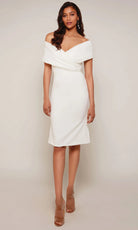 Alyce Paris 70023 - Draped Surplice Off Shoulder Dress - designer formal gown at Silhouette Dresses