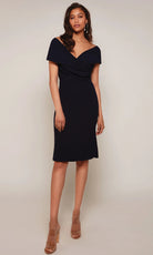 Alyce Paris 70023 - Draped Surplice Off Shoulder Dress - view 4