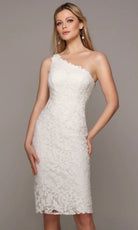 Alyce Paris 70029 - One Shoulder Sequin Lace Dress - view 5